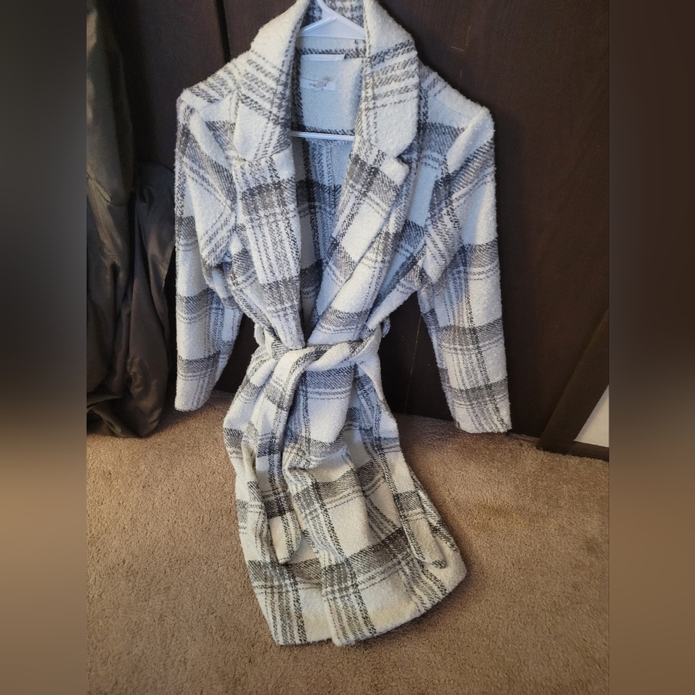 Maurices plaid pea coat